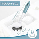 Patelai 24 Pack Kitchen Scrub Dish Brush with Long Handle Dish Scrubber with Stiff Bristles Scrub Brushes for Kitchen Dishes Washing Tools, Pots, Pans and Sink Cleaning (Celadon) by CozyNest Decor
