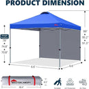 MASTERCANOPY Durable Pop-up Canopy Tent with 1 Sidewall (6.6'x6.6',Blue) by GreenHaven Gardens