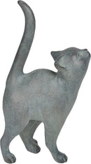 Newman House Studio Garden-Statues Cat-Figurines Home Garden Decor - Farmhouse Backyard Polyresin Kitten 7.6L x 4W x 14.5H inch by GreenHaven Gardens