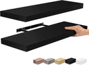 Sorbus Floating Shelves for Wall - 24" Bathroom Shelves, Wall Decor for Bedroom, Kitchen, Living Room, Home Decor & Book Storage - Mounted Floating Shelf with Invisible Brackets (Black, 2 Pack) by CozyNest Decor