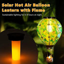 Starsoul Extra Large Solar Hot Air Balloon Lantern with Flame Hummingbird Glass Outdoor Hanging Hot Air Balloon Solar Light Waterproof Garden Patio Yard Party Decorations by GreenHaven Gardens