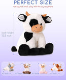 5 Pieces Cow Stuffed Animals for Boys Girls, 1 Mommy Cow with 4 Babies Soft Plush Toy Set Gifts for Kids Children 3 4 5 6 7 8 9 Years, Christmas, Birthday, Party Decorations by TinyTreasures Baby Boutique