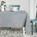 sancua Square Tablecloth - 54 x 54 Inch - Stain and Wrinkle Resistant Washable Polyester Table Cloth, Decorative Fabric Table Cover for Dining Tables, Buffet Parties and Camping, Silver Grey by CozyNest Decor