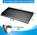Cast Iron Griddle for Camp Chef 3 Burner Stove, 16" Flat Top Griddle Accessories for Camp Chef Cooking Systems GB90D TB90LW TB90 TB90LWG TB90LWG15 SPG90B CCH3 by GreenHaven Gardens