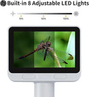 Microscope for Kids, Kids Microscope with 4.0" IPS Screen, Portable Digital Pocket Microscope for Kids 8-12, Miniscope Kids Compatible with iPhone Android Computer by TinyTreasures Baby Boutique