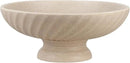 Large Resin Pedestal Decorative Bowl - Modern Fruit Bowl for Kitchen Counter - Handicraft Bowls for Home Decor - Key Bowl for Entry Table,Artificial Stone Beige by CozyNest Decor