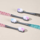 EasyHonor Soft Toothbrushes, Adult Medium Bristle Toothbrushes with Fashion Color Crystal & Non-Slip Handle and Wide-Head and Square Hole Bristles, Soft Toothbrush for Sensitive Gums (6 Pack) by TinyTreasures Baby Boutique