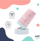 Zak Designs Shells Kelso Tumbler Set, Leak-Proof Screw-On Lid with Straw, Bundle for Kids Includes Plastic and Stainless Steel Cups with Bonus Sipper (3pc Set, Non-BPA) 15 fl.oz. by TinyTreasures Baby Boutique