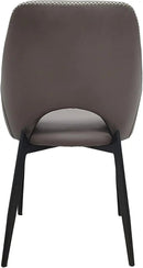 LeisureMod Amalfi Upholstered Fabric Dining Chair – Modern Side Chair with Iron Legs, Mid-Century Accent Chair for Dining Room or Kitchen by CozyNest Decor