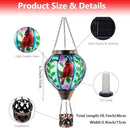 Starsoul Cardinal Hot Air Balloon Solar Flickering Flame with Candle Holder Outdoor Solar Lantern Hot Air Balloon Solar Light Waterproof Hanging Solar Balloon Lamp Garden Patio Yard Decor by GreenHaven Gardens