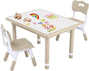 Toddler Table and Chair Set, Height Adjustable-Upgrade Kids Table and 2 Chairs for Ages 3-8, Multi-Activity Toddler Play Table with Graffiti Desktop for Home/Daycare/Classroom by CozyNest Decor