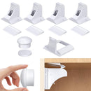 Child Safety Magnetic Cabinet Locks 4 Pack-AOSITE Baby Proofing Magnetic Drawer Locks for Kitchen with Adhesive No Drilling or Screws Fixed, Baby Safety Cabinet Locks by TinyTreasures Baby Boutique