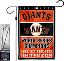 WinCraft Giants 8 Time Champions Garden Flag with Stand Holder Flagpole by GreenHaven Gardens