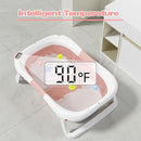 Collapsible Baby Bathtub,Baby Bath Tub with Soft Cushion & Thermometer,Baby Bathtub Newborn to Toddler 0-36 Months,Portable Travel Baby Tub by TinyTreasures Baby Boutique