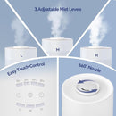 raydrop Humidifiers for Bedroom, 3.0L Cool Mist Humidifiers for Large Room & Home, Top Fill Air Humidifier for Baby Nursery & Plants, Essential Oil Diffuser with Color Lights, Timer, Auto Shut-Off by TinyTreasures Baby Boutique
