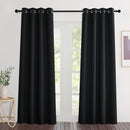 NICETOWN Black Blackout Curtains 84 inch Length 2 Panels, Grommet Thermal Insulated Window Treatments Light & Sound Reducing Drapes for Living Room/Bedroom, W46 x L84 by TinyTreasures Baby Boutique