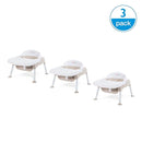 Foundations Secure Sitter Feeding Chairs Multipack, No-Tip Feet, 3-Point Adjustable Harness, Removable Tray, Easy to Clean, Stackable Feeding Chairs, 3 Pack (5 inch) by TinyTreasures Baby Boutique