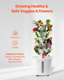 VEVOR Hydroponic Growing System, 30 Pods Vertical 6 Tiers Hydroponic Tower, Home Hydronic Garden with Water Pump & Timer, Water Circulation Plants Germination Kit for Indoor Herbs Fruits & Vegetables by GreenHaven Gardens