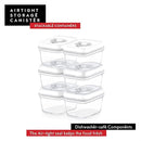 DWËLLZA KITCHEN Airtight Food Storage Containers with Lids – 6 Pieces All Same Size - Pantry Container for Spices, Candy, Nuts, Coffee and Tea, Clear Plastic BPA-Free, Keeps Food Fresh & Dry by CozyNest Decor