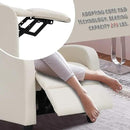 BestMassage | Recliner Chair | with 2 Point Massage Function | Textile Beige | with Lumbar Support, Adjustable Push Back, Footrest & Padded Seat | Easy Assembly | for Living Room, Home Theatre by CozyNest Decor