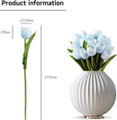 Buart Artificial Tulip in Bulk for Wedding Bridal Bouquet,Fake Flowers for Valentine's Day Mother's Day Easter Table Centerpieces Decorations(Light Blue,Real-Touch,12pcs) by CozyNest Decor