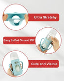 Silicone Sleeves with Handles for Pigeon Glass Bottle, 3 Pack Anti Breakage Baby Bottle Holder, 8.1oz by TinyTreasures Baby Boutique