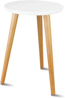 Uneedem Wood Mid Century Plant Stand for Indoor Plants, Modern Table, Tall Holder for Flower Pots, Small Round Side/End Table(A2 White, High: 16.5") by GreenHaven Gardens