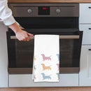 Dachshund Kitchen Towel, Waffle Weave Microfiber Wiener Dog Hand Towel, for Women, Dachshund Decor Accent for Bathroom or Kitchen by CozyNest Decor