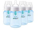 Philips Avent Anti-Colic Bottle with AirFree Vent, 9oz, with Flow 2 Nipples, 1m+, 4pk, Blue, SCY703/24 by TinyTreasures Baby Boutique