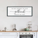 SRSZHIYUE The Best Memories Are Made Gathered Around The Table Sign Wall Decor Art 40"×15" for Kitchen Dining Room Large Wood Framed Wall Hanging (Black) by CozyNest Decor