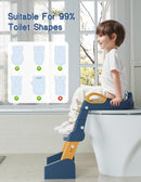 Potty Training Seat, Toddler Potty Training Toilet, Upgrade 2 In 1 Toddler Toilet Seat with Steps Stool Splash Guard and Anti-Slip Pad Soft Cushion, Potty Seats for Toddlers Baby Kids by TinyTreasures Baby Boutique