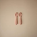 mushie Silicone First Feeding Baby Spoons | 2 Pack (Blush/Shifting Sand) by TinyTreasures Baby Boutique