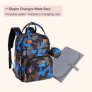 BabbleRoo Diaper Bag Backpack - Baby Essentials Travel Tote - Multi function Waterproof Diaper Bag, Travel Essentials Baby Bag with Changing Pad, Stroller Straps & Pacifier Case - Unisex, Blue Camo by TinyTreasures Baby Boutique