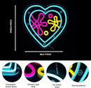 Cartoon Sea Wolrd Neon Lights Ocean World Porthole Neon Signs Heart Shaped Porthole Neon Light Up Sign Led Ocean Neon Sign for Bedroom Birthday Gifts for Kids USB Powered,Size13.5 * 12.5inch(JWD026) by GreenHaven Gardens