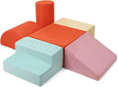 6-Piece Soft PU Leather Toddlers Climbing Toys, Baby Foam Climbing Blocks for Babies Toddlers, Waterproof Foam Play Gym Climber Structures for Toddler 3, Indoor Climb and Crawl Activity Play Set by TinyTreasures Baby Boutique