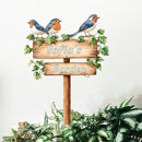 Personalized Bird Metal Sign with Stake,Custom Gardener Last Name Signs Outdoor Decor,Customized Flower Gardening Housewarming Gifts,Birds on the Branch Plaques for Patio Lawn Porch Backyard Farmhouse by CozyNest Decor