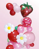 Strawberry Balloons Arch Garland Kit, 135PCS Red and Pink Balloons with Strawberry Daisy Foil Balloons for Sweet Girl Berry First Birthday Decor Baby Shower Themed Party Decorations by CozyNest Decor