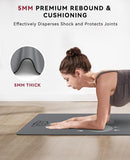 HAPBEAR Large Yoga Mat 72"x30" - 5mm Thick PU Top & Rubber Bottom - Non-Slip Wide Exercise Mat with Dual Layers - High Shock Absorption for Professional Yogis & Home Workouts - Bonus Oxford Bag Included by TinyTreasures Baby Boutique