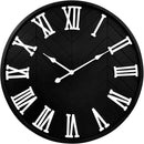 30 Inch Large Wall Clock Farmhouse Style - Black Silent Non-Ticking Rustic Decor for Living Room, Kitchen, Bedroom by CozyNest Decor