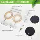 LORDEM Bamboo Grow Light for Indoor Plants, Full Spectrum Plant Light for Indoor Growing, Desk LED Grow Lamp with Auto On/Off Timer for 4H/8H/12H, 4 Dimmable Levels, Height Adjustable, 2 Pack by GreenHaven Gardens