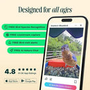 Birdbuddy PRO Solar Smart Bird Feeder with Camera - AI Bird Species Identification, 5MP Photos, 2K HD Video Live Stream Camera, Slow-Motion Video, 2.6in Focus - Blue Solar by CozyNest Decor