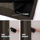 ChrisDowa 100% Blackout Curtains 84 inch Long for Bedroom with Black Liner, 2 Thick Layers Total Blackout Thermal Insulated Grommet Window Curtains 2 Panels Set (Brown, 38 x 84 Inch) by TinyTreasures Baby Boutique