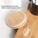 Sweejar Kitchen Canisters Ceramic Food Storage Jar Set, Stackable Containers with Airtight Seal Bamboo Lid for Serving Ground Coffee, Tea,Grains, Herbs,Sugar, Salt and More - Pack of 4（Gray） by CozyNest Decor