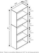 Furinno Luder Bookcase / Book / Storage , 5-Tier, White by TinyTreasures Baby Boutique