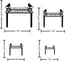 Personalized Metal Garden Name Sign with Flowers and Birds, Custom Yard Sign with Stake