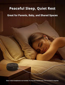 FOXFINE White Noise Machine, Portable Sound Machine with 36 Soothing Sounds, Focused Light, Timer, for Sleeping, Baby, Adults, Home & Travel, Black by TinyTreasures Baby Boutique