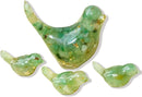 Crystal Bird Figurines, Resin Animal Statues, Miniature Decorative Gravel Birds, Home Decor (4PCS-GreenAventurine) by CozyNest Decor