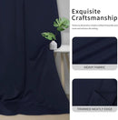 Easy-Going Blackout Curtains for Bedroom, Solid Thermal Insulated Grommet and Noise Reduction Window Drapes, Room Darkening Curtains for Living Room, 2 Panels(42x84 in, Navy) by CozyNest Decor