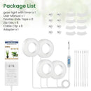 Ceiling Grow Lights for Indoor Plants, 192 LEDs Full Spectrum Plant Lights for Indoor Growing with 6/12/16H Timer, Cable Clips for Tidy Setup, 3.54" Grow Lamp for Small Plants (4-Head) by GreenHaven Gardens