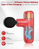 Super Mini Massage Gun, Deep Tissue Massager, Compact Travel Massage Gun, Full Body Recovery and Relief for Outdoors, USB Charging,5 Speeds, 2025 Gifts for Man&Women by CozyNest Decor